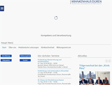 Tablet Screenshot of krankenhaus-dueren.de